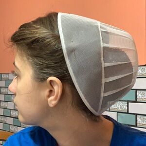 Mennonite Headcovering Mesh Kapp Prairie Amish Veil Bonnet Prayer Covering